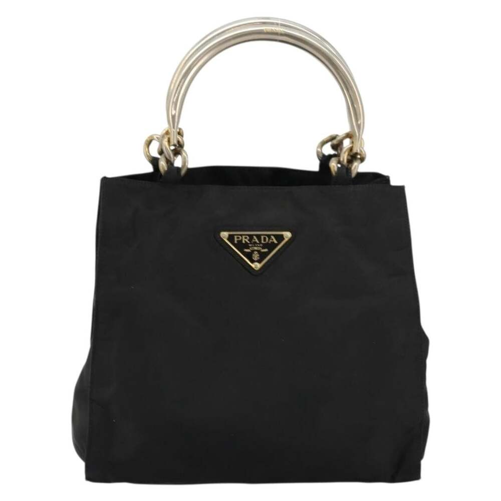 Prada Nylon Chain Handbag Black
